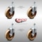 Service Caster 5 Inch SS High Temp Phenolic Wheel Swivel 1/2 Inch Threaded Stem Caster Set SCC SCC-SSTS20S514-PHSHT-121315-4 - alternate 5